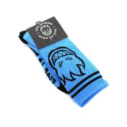 SPITFIRE SOCKS スピットファイヤー ソックス 靴下 BIGHEAD LIGHT BLUE/BLACK スケートボード スケボー 5