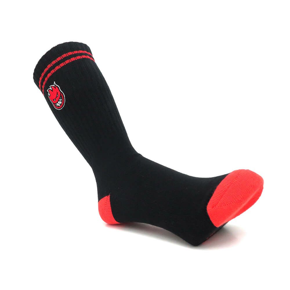 SPITFIRE SOCKS スピットファイヤー ソックス 靴下 BIGHEAD FILL EMB BLACK/RED スケートボード スケボー 