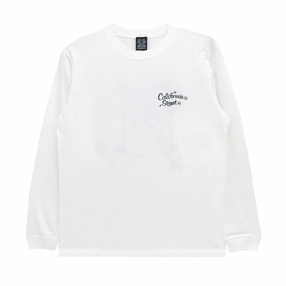 CALIFORNIA STREET LONG SLEEVE カリフォルニアストリート ロングスリーブTシャツ HUNTING by ESOW WHITE スケートボード スケボー 1