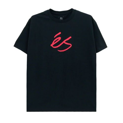 ES T-SHIRT エス Tシャツ SCRIPT MID BLACK スケートボード スケボー 