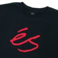 ES T-SHIRT エス Tシャツ SCRIPT MID BLACK スケートボード スケボー 1