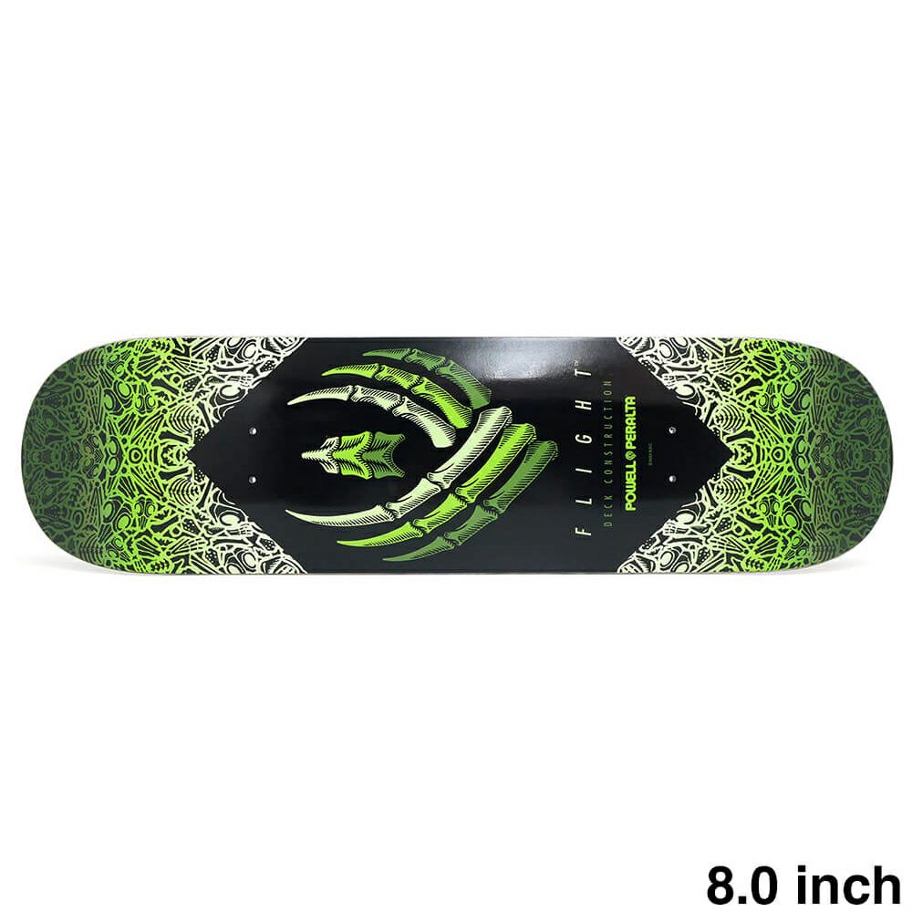 POWELL PERALTA DECK パウエルペラルタ デッキ TEAM BONES GREEN FLIGHT 8.0 スケートボード スケボー