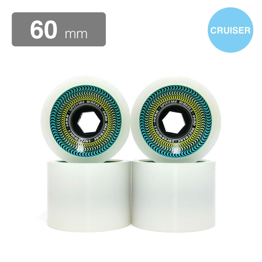 SPITFIRE WHEEL スピットファイヤー ソフトウィール（クルーザー） 80HD SUPERWIDES アイスグレー 60mm スケートボード スケボー