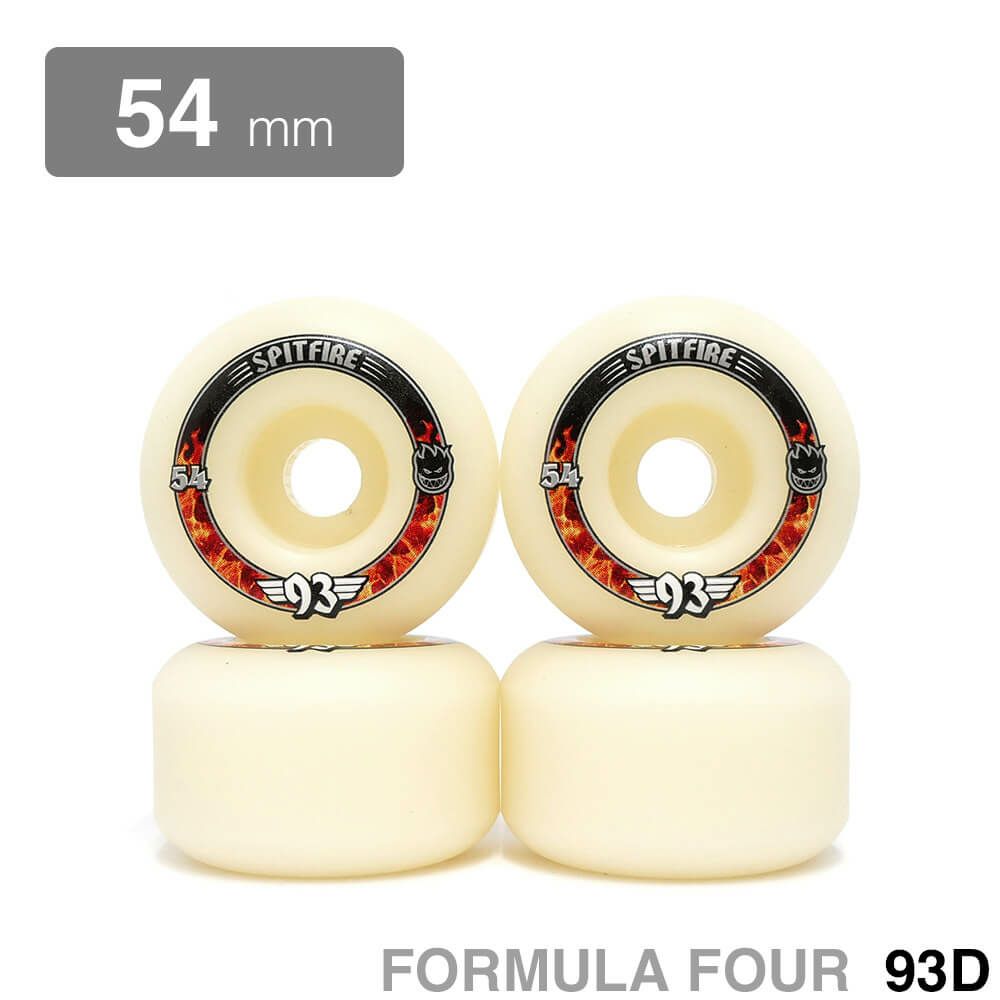 SPITFIRE WHEEL スピットファイヤー ウィール FORMULA FOUR (F4) RADIALS 93D SOFT SLIDERS 54mm スケートボード スケボー