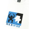 MAN WHO T-SHIRT マンフー Tシャツ ???WHO WHITE/BLUE スケートボード スケボー 1