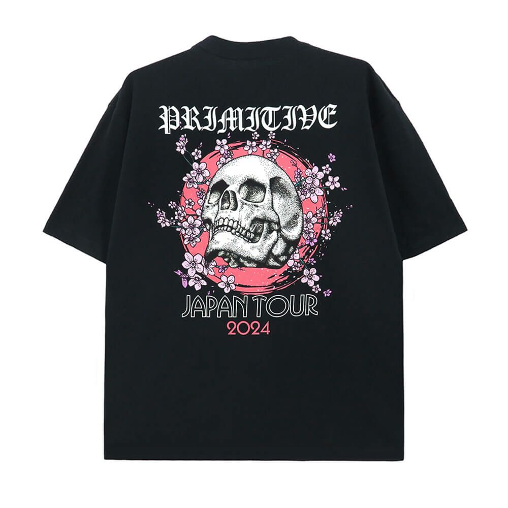  PRIMITIVE T-SHIRT プリミティブ Tシャツ JAPAN TOUR BLACK スケートボード スケボー 