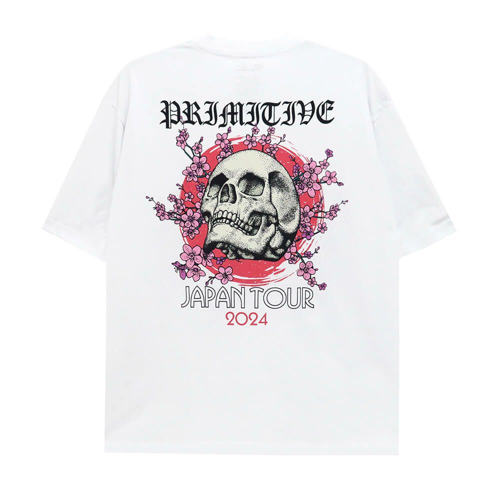 PRIMITIVE T-SHIRT プリミティブ Tシャツ JAPAN TOUR WHITE スケートボード スケボー 