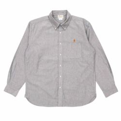 COLOR COMMUNICATIONS LONG SLEEVE カラーコミュニケーションズ 長袖シャツ DRIP EMB OXFORD GREY スケートボード スケボー 