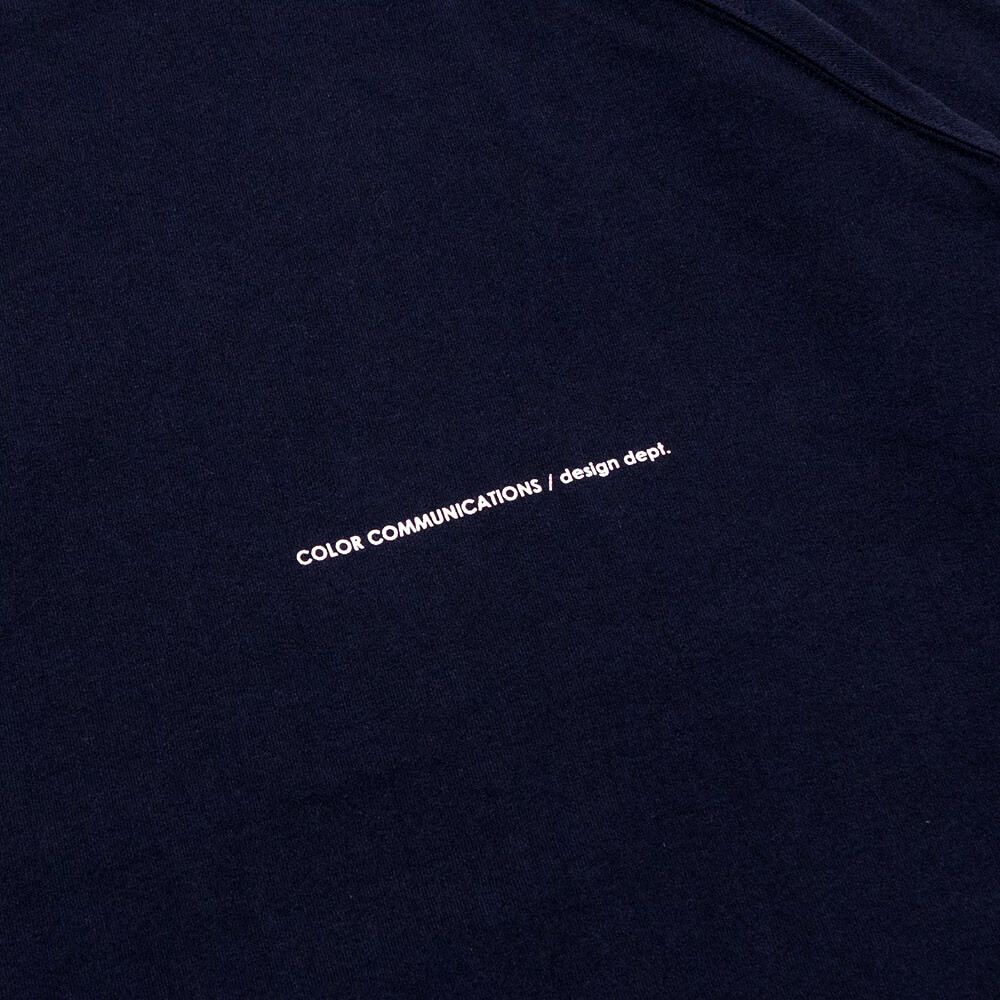 COLOR COMMUNICATIONS LONG SLEEVE カラーコミュニケーションズ 7分袖Tシャツ HANDWRITE CHAIN LETTER NAVY スケートボード スケボー 2