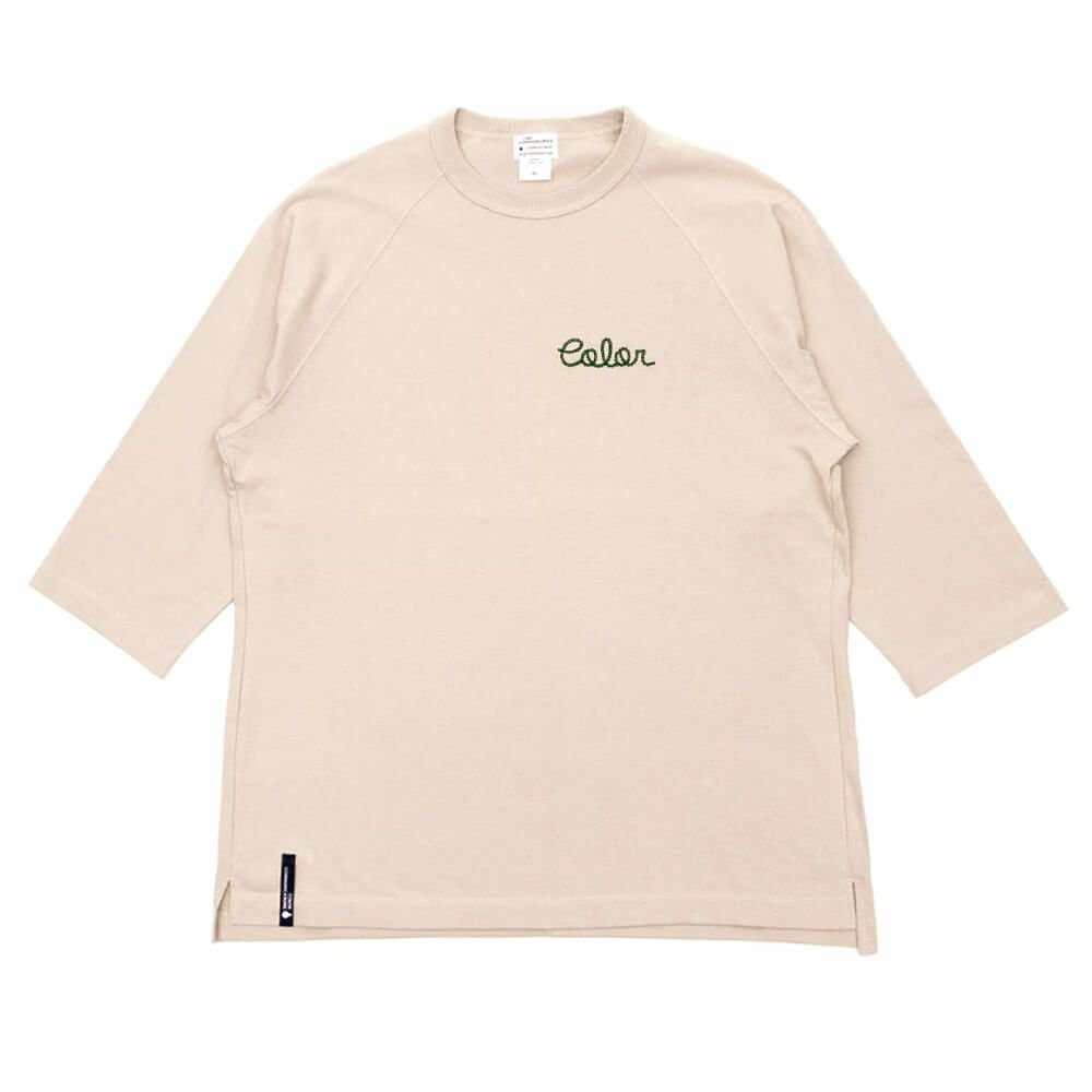 COLOR COMMUNICATIONS LONG SLEEVE カラーコミュニケーションズ 7分袖Tシャツ HANDWRITE CHAIN LETTER STONE スケートボード スケボー 