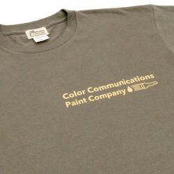 COLOR COMMUNICATIONS T-SHIRT カラーコミュニケーションズ Tシャツ PAINT COMPANY 2 MOSS GREY スケートボード スケボー 1