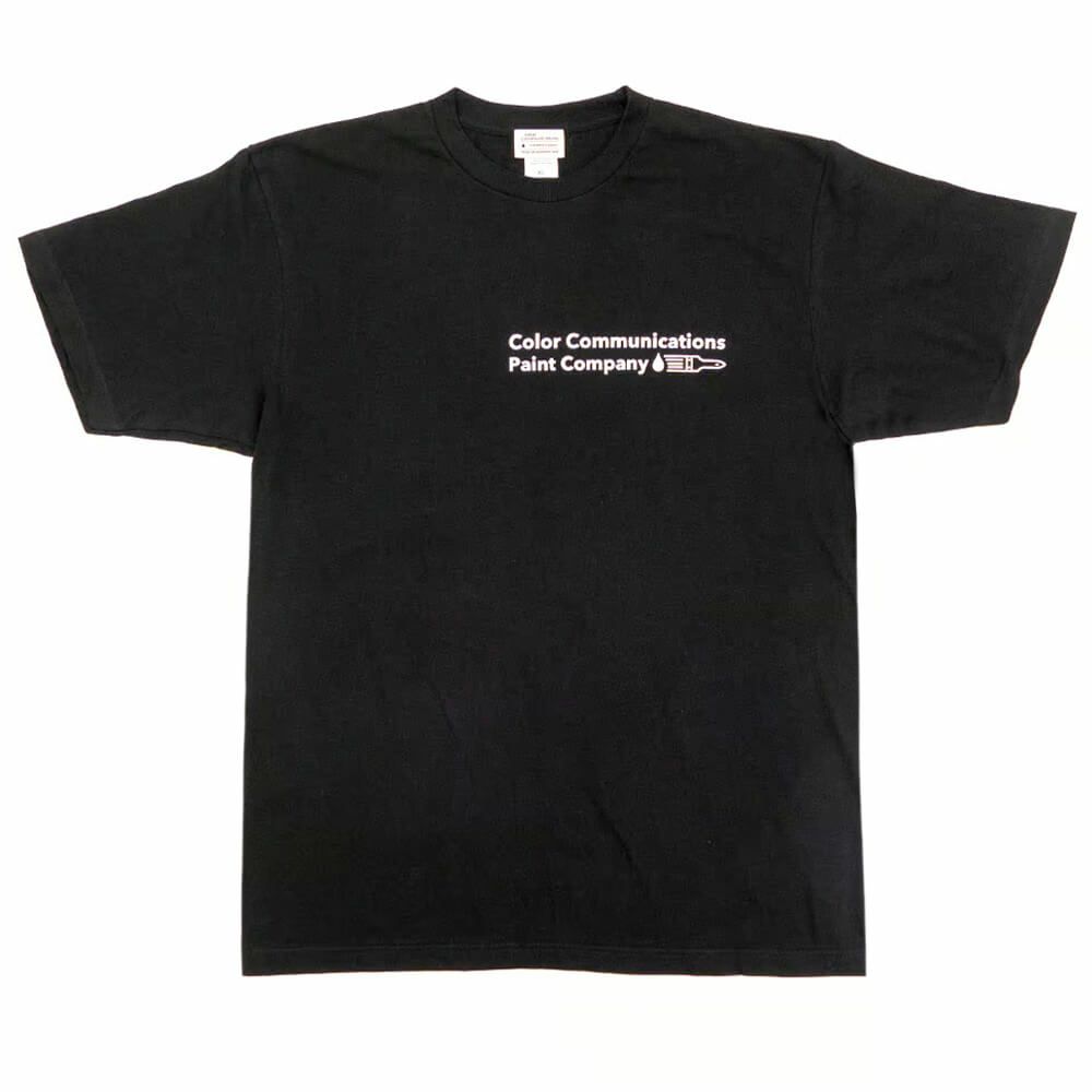 COLOR COMMUNICATIONS T-SHIRT カラーコミュニケーションズ Tシャツ PAINT COMPANY 2 BLACK スケートボード スケボー 