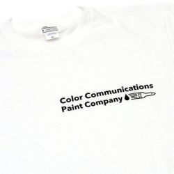 COLOR COMMUNICATIONS T-SHIRT カラーコミュニケーションズ Tシャツ PAINT COMPANY 2 WHITE スケートボード スケボー 1