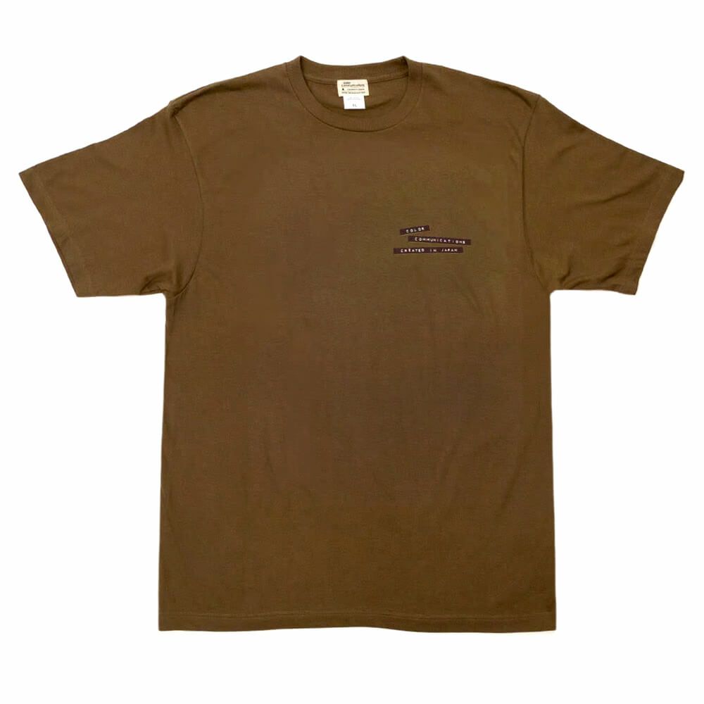 COLOR COMMUNICATIONS T-SHIRT カラーコミュニケーションズ Tシャツ EMBOSSING LABEL OLIVE スケートボード スケボー 