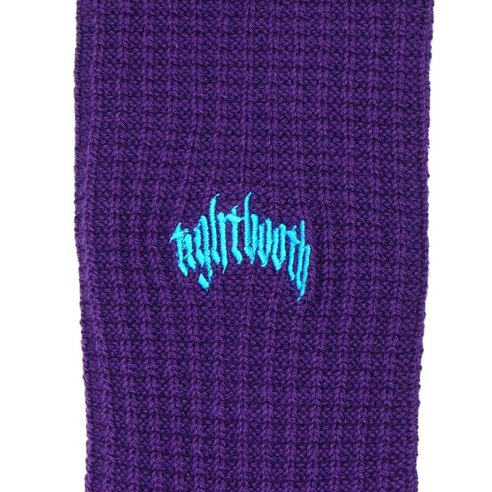 TIGHTBOOTH（TBPR）SOCKS タイトブース ソックス 靴下 COLLEGE WAFFLE PURPLE スケートボード スケボー 4