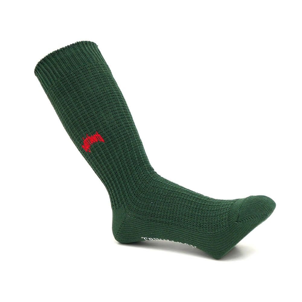  TIGHTBOOTH（TBPR）SOCKS タイトブース ソックス 靴下 COLLEGE WAFFLE OLIVE スケートボード スケボー 