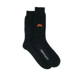 TIGHTBOOTH（TBPR）SOCKS タイトブース ソックス 靴下 COLLEGE WAFFLE BLACK スケートボード スケボー 3