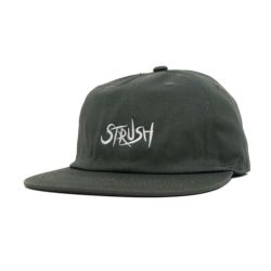 STRUSH CAP ストラッシュ キャップ SCRIPT EMB STRAPBACK OLIVE スケートボード スケボー 