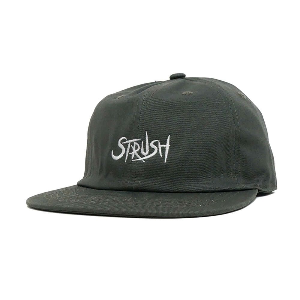 STRUSH CAP ストラッシュ キャップ SCRIPT EMB STRAPBACK OLIVE スケートボード スケボー 