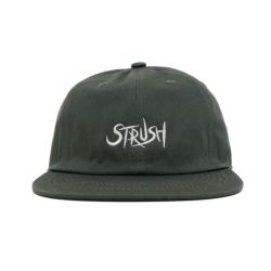 STRUSH CAP ストラッシュ キャップ SCRIPT EMB STRAPBACK OLIVE スケートボード スケボー 1