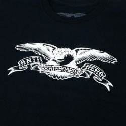 ANTIHERO T-SHIRT アンチヒーロー Tシャツ BASIC EAGLE BLACK/WHITE スケートボード スケボー 1