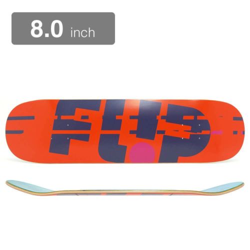 FLIP DECK フリップ デッキ TEAM GLITCH ORANGE 8.0 スケートボード スケボー | スケートボード のカリフォルニアストリート