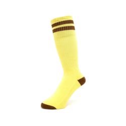 ANTIHERO SOCKS アンチヒーロー ソックス 靴下 BLACK HERO OUTLINE PALE YELLOW/BROWN スケートボード スケボー 1