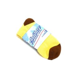 ANTIHERO SOCKS アンチヒーロー ソックス 靴下 BLACK HERO OUTLINE PALE YELLOW/BROWN スケートボード スケボー 4