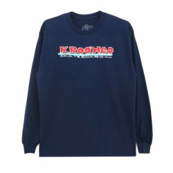 KROOKED LONG SLEEVE クルキッド ロングスリーブTシャツ SKATEBOARDIN NAVY スケートボード スケボー 