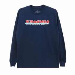 KROOKED LONG SLEEVE クルキッド ロングスリーブTシャツ SKATEBOARDIN NAVY スケートボード スケボー 