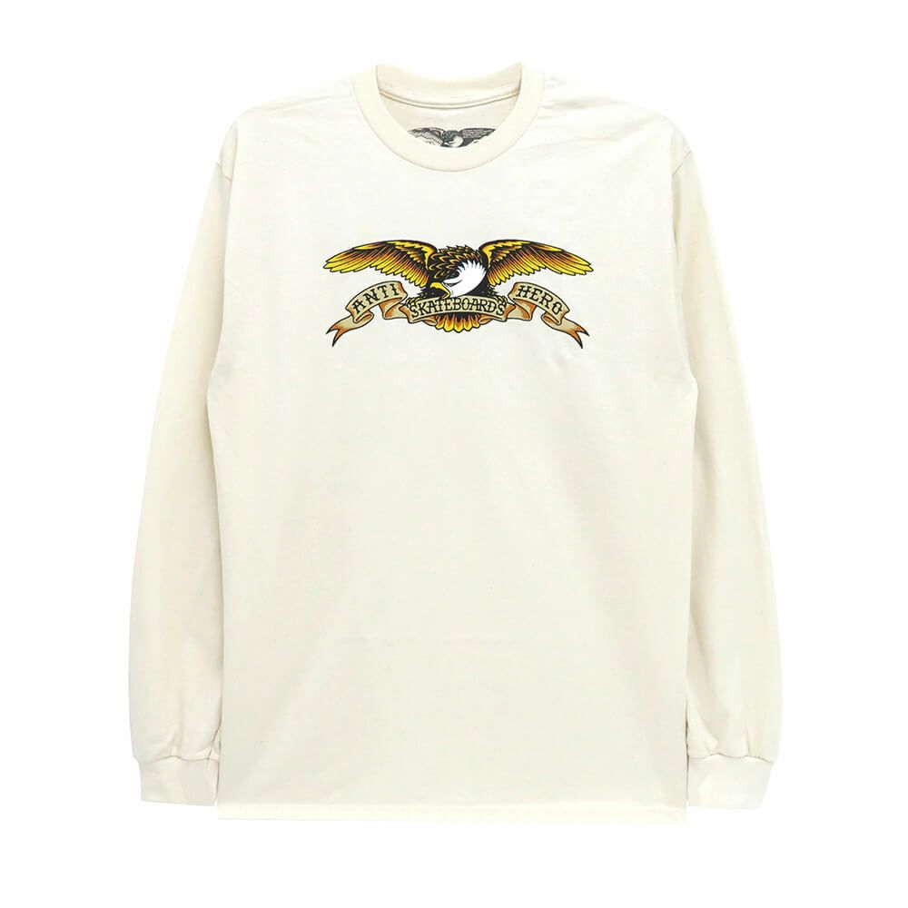 ANTIHERO LONG SLEEVE アンチヒーロー ロングスリーブTシャツ EAGLE NATURAL スケートボード スケボー 