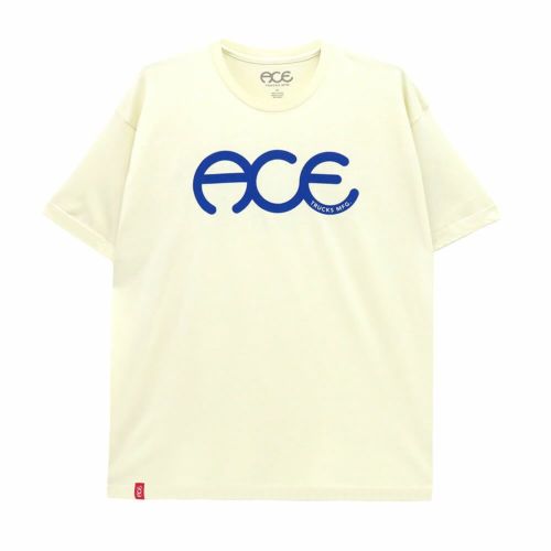 ACE T-SHIRT エース Tシャツ RINGS NATURAL/BLUE スケートボード スケボー 