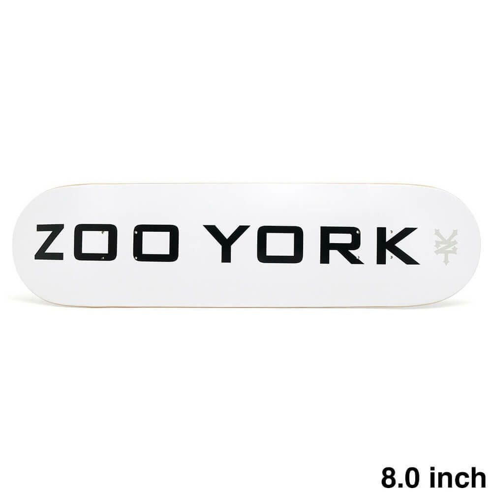 ZOO YORK DECK ズーヨーク デッキ TEAM OG 95 LOGO BLOCK WHITE 8.0 スケートボード スケボー
