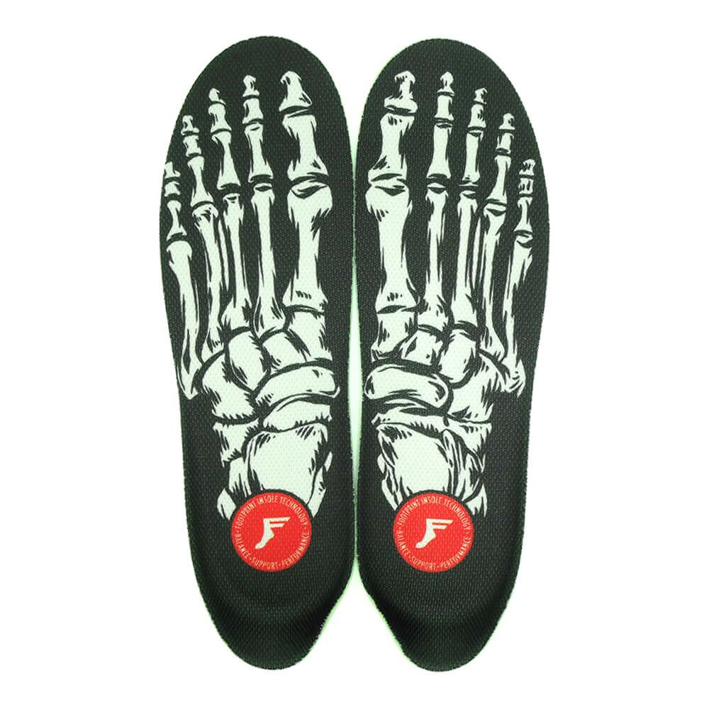 衝撃を90%以上吸収！ FOOTPRINT INSOLE フットプリント インソール KINGFOAM ELITE MID SKELETON BLACK スケートボード スケボー