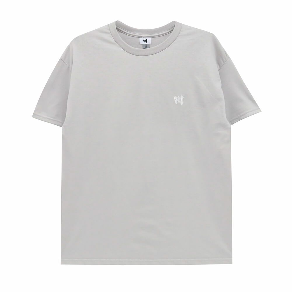 KAWA T-SHIRT 川 Tシャツ 川 LOGO 1POINT LIGHT GREY/WHITE スケートボード スケボー 