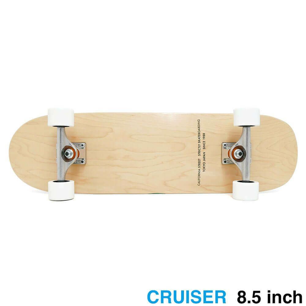【初心者におすすめ・高品質】専用ケース・レンチ付き CALIFORNIA STREET カリフォルニアストリート コンプリートセット スケートボード完成品 SIMPLE CLEAR 8.5 T-SHAPE（クルーザー） ブランク スケートボード スケボー