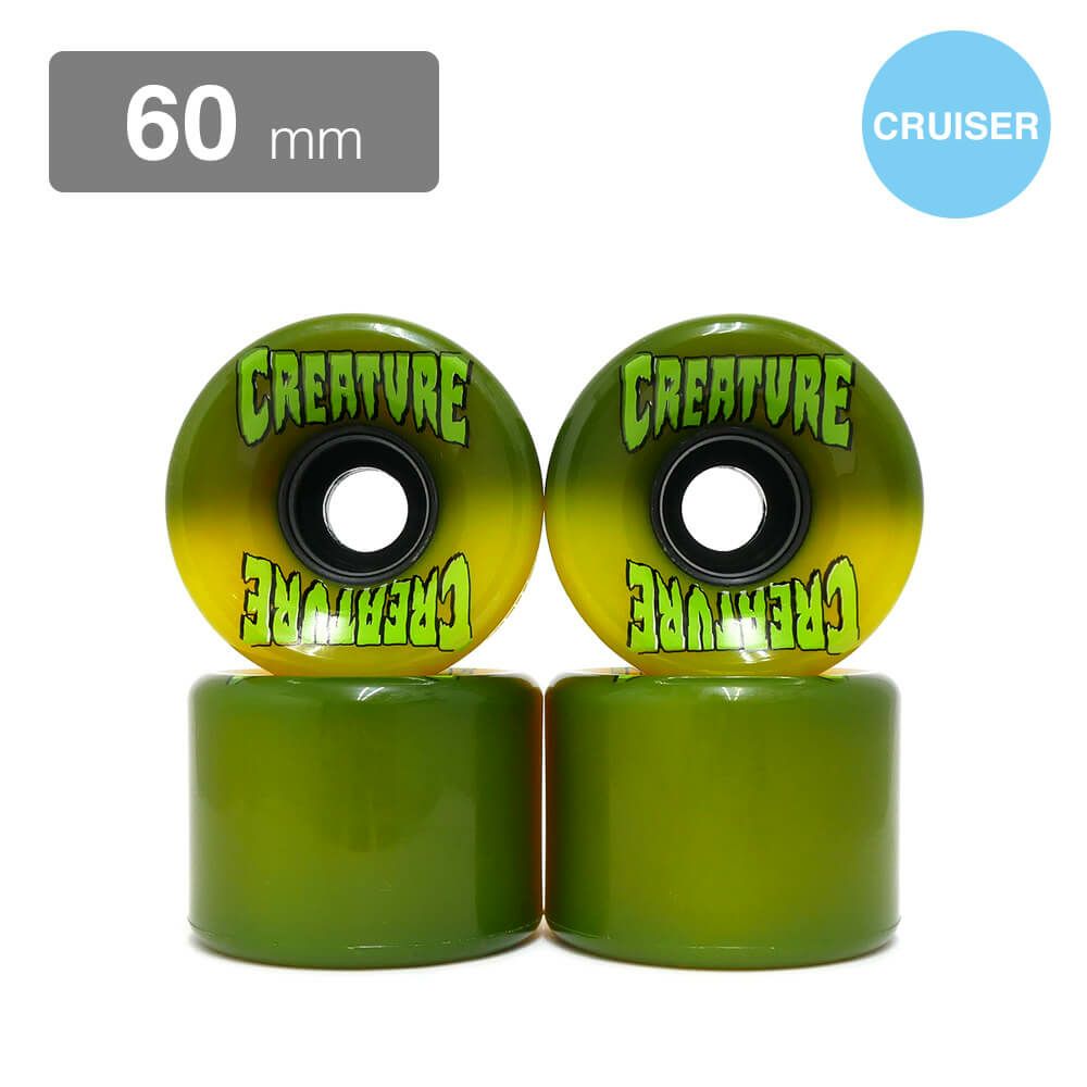 OJ WHEEL オージェー ソフトウィール（クルーザー） SUPER JUICE（78A）CREATURE BONEHEAD 黄/緑 60mm  スケートボード スケボー | スケートボードのカリフォルニアストリート