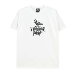 THRASHER T-SHIRT スラッシャー Ｔシャツ THRASHER X ANTIHERO COVER THE EARTH WHITE（US企画） スケートボード スケボー 