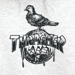  THRASHER HOOD スラッシャー パーカー THRASHER X ANTIHERO COVER THE EARTH ASH（US企画） スケートボード スケボー 2