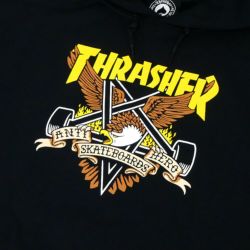  THRASHER HOOD スラッシャー パーカー THRASHER X ANTIHERO EAGLEGRAM BLACK（US企画） スケートボード スケボー 1