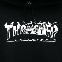 THRASHER HOOD スラッシャー パーカー THRASHER X ANTIHERO PIGEON MAG BLACK（US企画） スケートボード スケボー 2