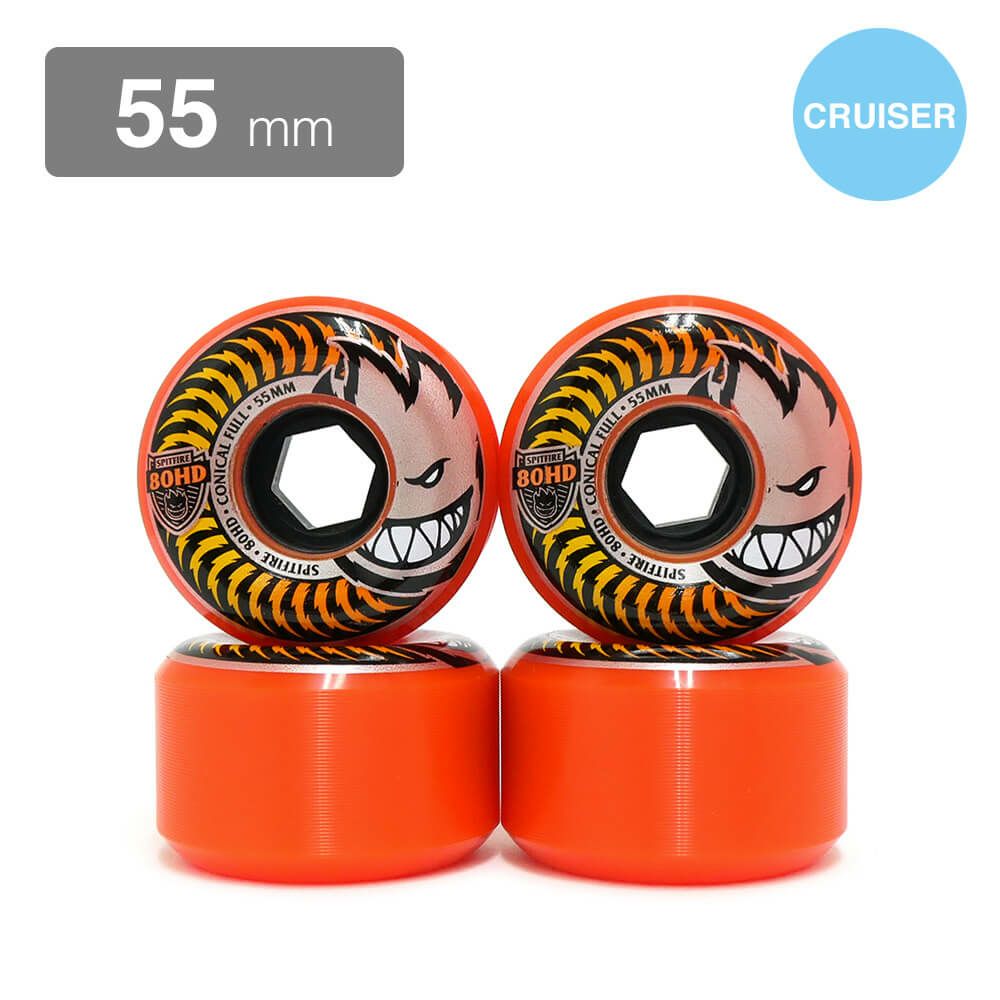 SPITFIRE WHEEL スピットファイヤー ソフトウィール（クルーザー） 80HD CONICAL FULL FADE オレンジ 55mm スケートボード スケボー