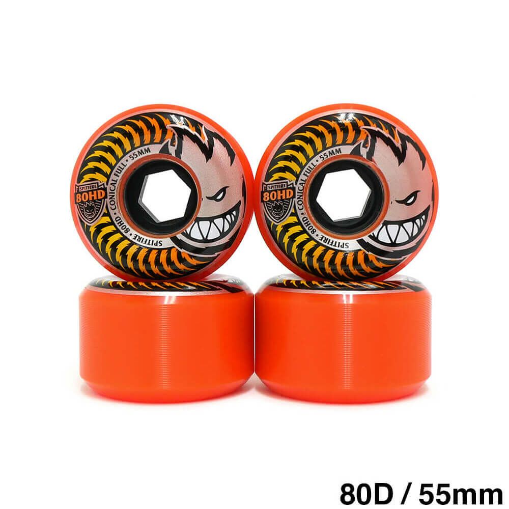 SPITFIRE WHEEL スピットファイヤー ソフトウィール（クルーザー） 80HD CONICAL FULL FADE オレンジ 55mm スケートボード スケボー