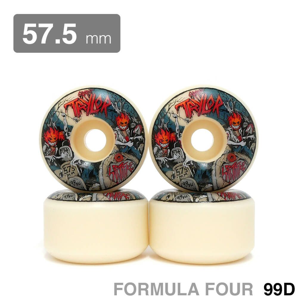 SPITFIRE WHEEL スピットファイヤー ウィール FORMULA FOUR (F4) RADIALS 99D GRANT TAYLOR UNDEAD 57.5mm スケートボード スケボー