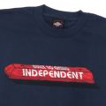  INDEPENDENT T-SHIRT インディペンデント Tシャツ BTG CURB FRONT NAVY スケートボード スケボー 1