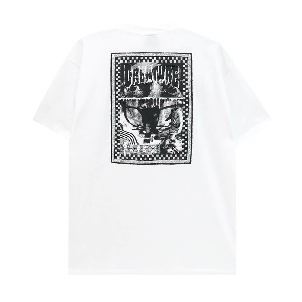 CREATURE T-SHIRT クリーチャー Tシャツ BRAINWASH WHITE スケートボード スケボー 