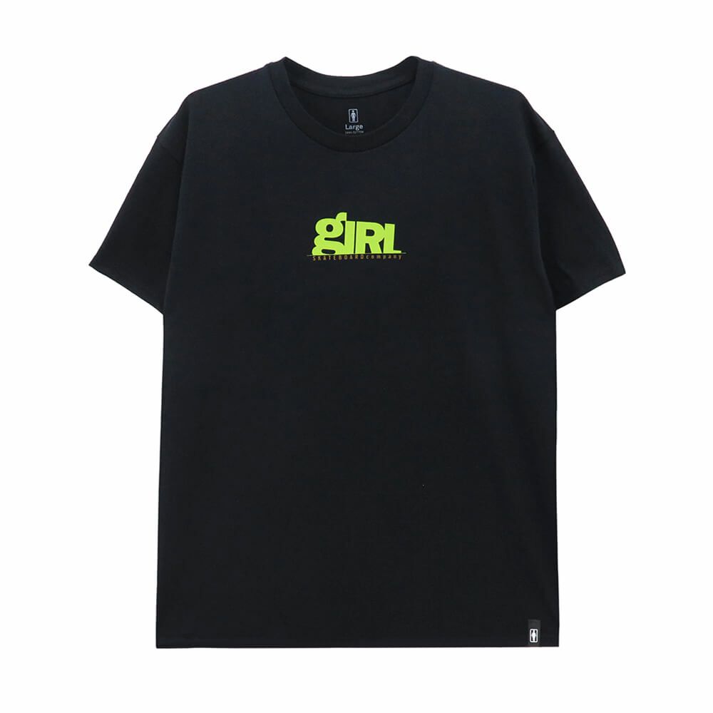 GIRL T-SHIRT ガール Tシャツ RISING BLACK スケートボード スケボー 