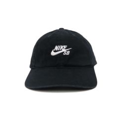 NIKE SB CAP ナイキSB キャップ CLUB UNSTRUCTURED SKATE CAP BLACK スケートボード スケボー 1