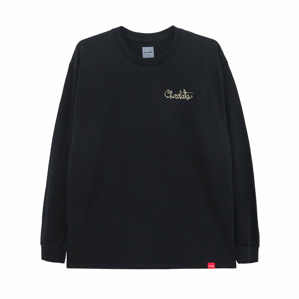 CHOCOLATE LONG SLEEVE チョコレート ロングスリーブTシャツ 94 SCRIPT BLACK スケートボード スケボー 