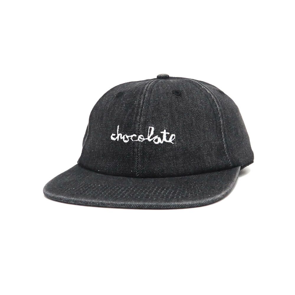 CHOCOLATE CAP チョコレート キャップ EMBROIDERED CHUNK DENIM BLACK スケートボード スケボー 